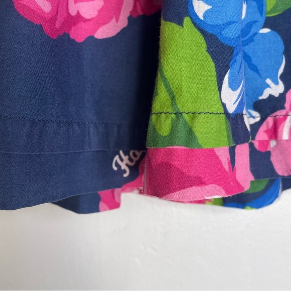 Hollister Skirt SZ S Navy Blue Summer Floral Mini Boho Cotton - Picture 4 of 15